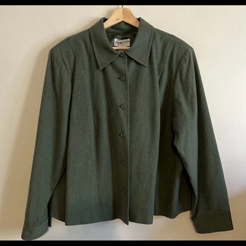 Pendleton Forest Green Button-Up Jacket